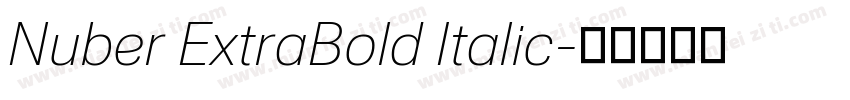 Nuber ExtraBold Italic字体转换